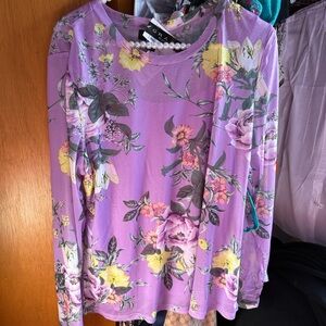 Grace Lavender Floral Long Sleeve Tee